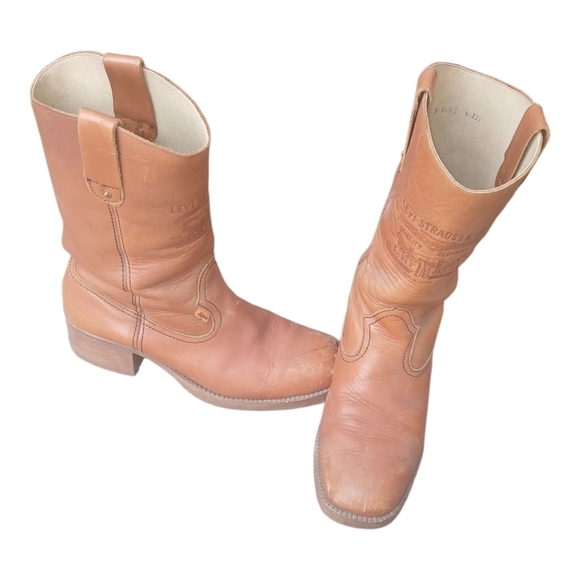 Vintage Levis Orange Tab Western Cowboy Boots Size 12 12.5 - Picture 4 of 8